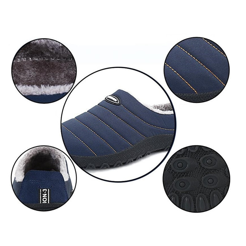 Thermal Fur Lined Padded Slippers