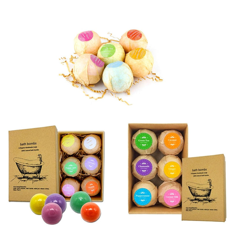 Six Ball Set Essential Oil Bath Bombs
