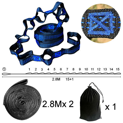 Adjustable Hammock Hanging Straps, Belts, and Hooks