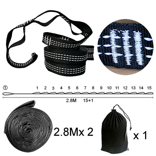 Adjustable Hammock Hanging Straps, Belts, and Hooks
