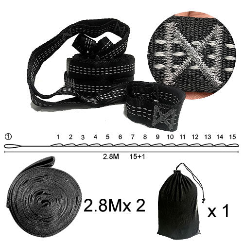 Adjustable Hammock Hanging Straps, Belts, and Hooks