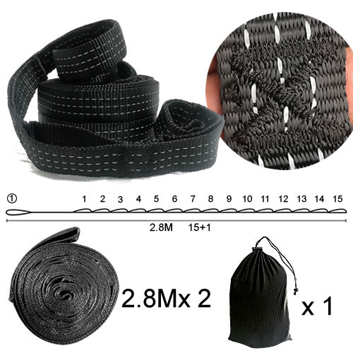 Adjustable Hammock Hanging Straps, Belts, and Hooks