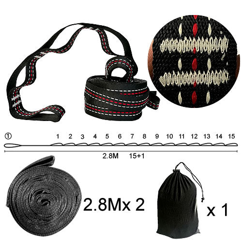 Adjustable Hammock Hanging Straps, Belts, and Hooks