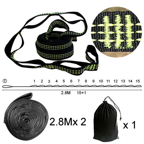 Adjustable Hammock Hanging Straps, Belts, and Hooks