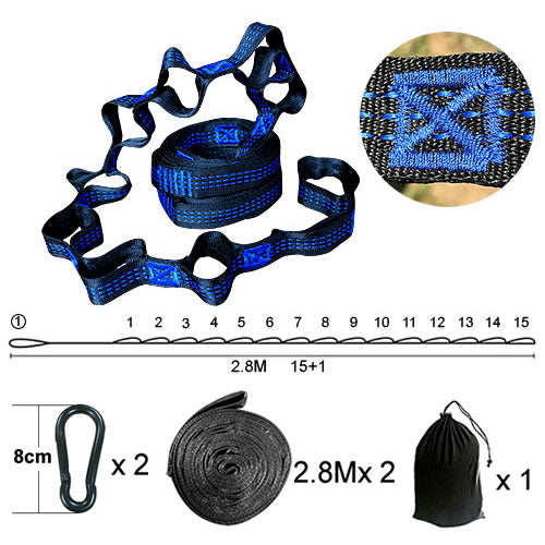 Adjustable Hammock Hanging Straps, Belts, and Hooks
