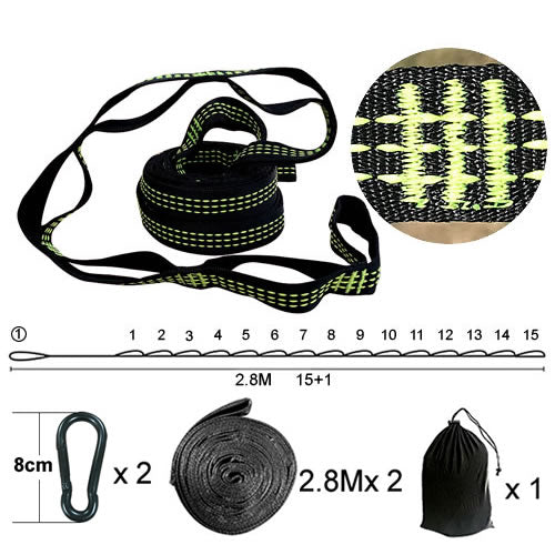 Adjustable Hammock Hanging Straps, Belts, and Hooks