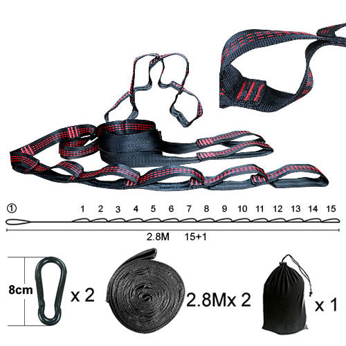 Adjustable Hammock Hanging Straps, Belts, and Hooks