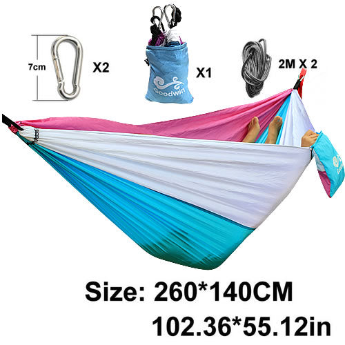 Double Person Parachute Nylon Hammock with Straps, Buckles