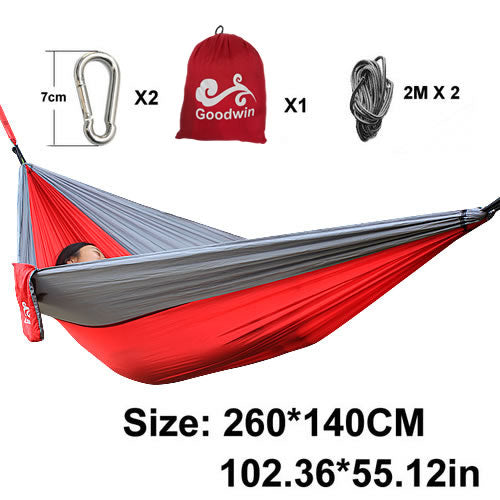 Double Person Parachute Nylon Hammock with Straps, Buckles