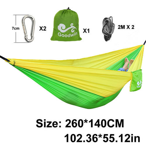 Double Person Parachute Nylon Hammock with Straps, Buckles