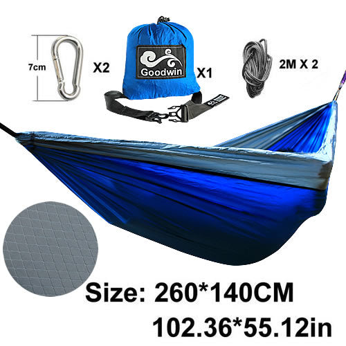 Double Person Parachute Nylon Hammock with Straps, Buckles