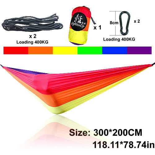 Double Person Parachute Nylon Hammock with Straps, Buckles