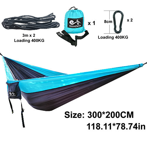 Double Person Parachute Nylon Hammock with Straps, Buckles