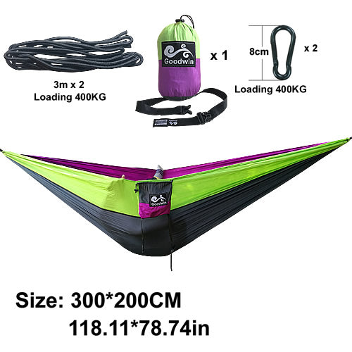 Double Person Parachute Nylon Hammock with Straps, Buckles