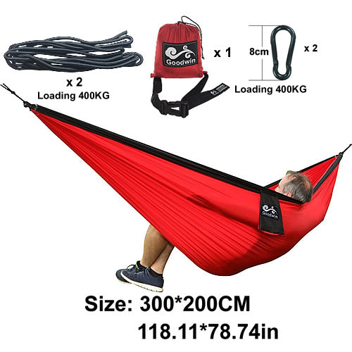 Double Person Parachute Nylon Hammock with Straps, Buckles
