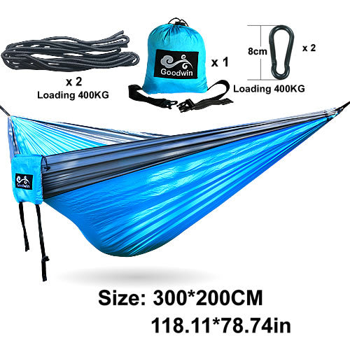 Double Person Parachute Nylon Hammock with Straps, Buckles