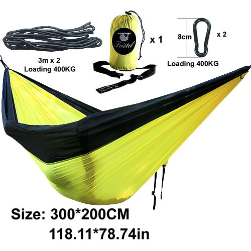 Double Person Parachute Nylon Hammock with Straps, Buckles