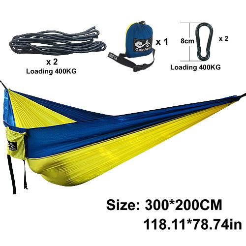 Double Person Parachute Nylon Hammock with Straps, Buckles