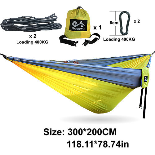 Double Person Parachute Nylon Hammock with Straps, Buckles