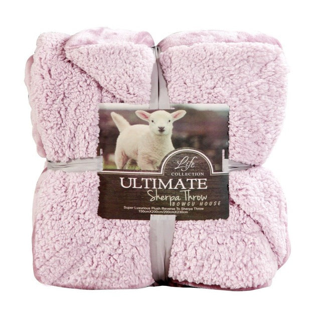 Super Soft Faux Fleece Sherpa Blanket