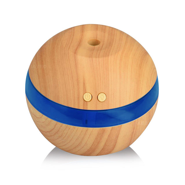 USB Power Woodgrain Sphere Aromatic Oil Diffuser