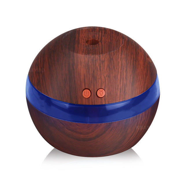 USB Power Woodgrain Sphere Aromatic Oil Diffuser