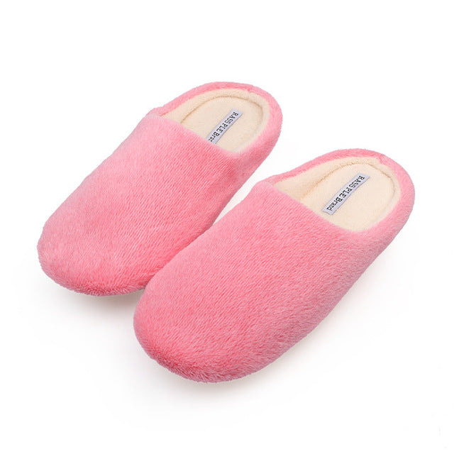 Soft Coral Velvet Embroidered Slippers