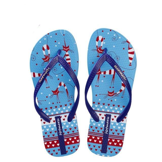 Crazy Cat, Butterfly Print Ladies' Flip Flop Sandals