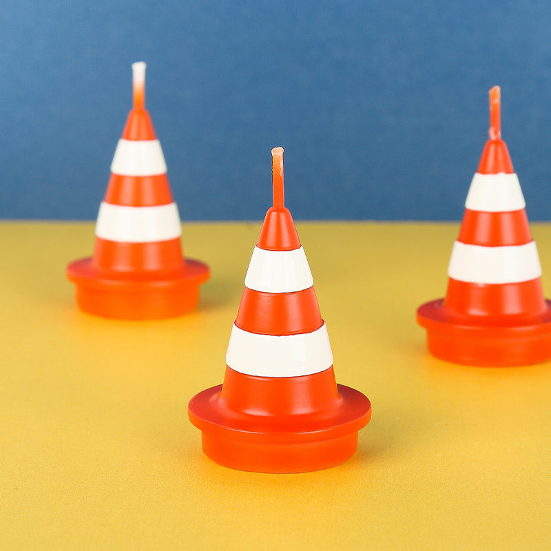 Birthday Candle Road Cone Scented Candles Boy Engineering Toys
