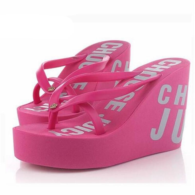 Women's Wedges Flip Flop Beach Shoes