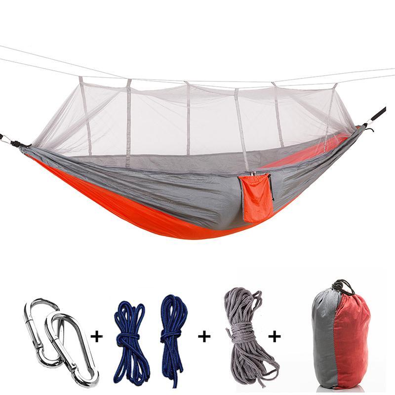 Double Hammock High Strength Parachute Fabric with Mosquito Net
