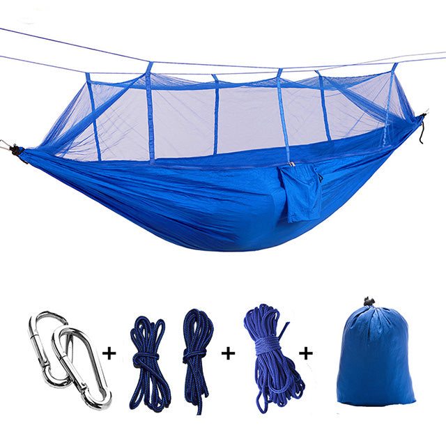 Double Hammock High Strength Parachute Fabric with Mosquito Net