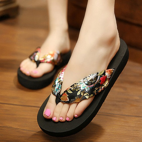 Women's Silk Thong Sandals
