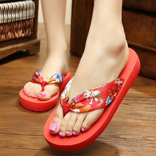 Women's Silk Thong Sandals