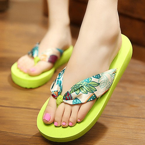Women's Silk Thong Sandals