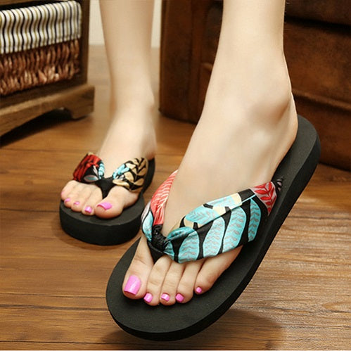 Women's Silk Thong Sandals
