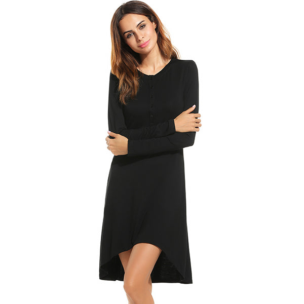 Women's Round Neck Sexy Nightdress