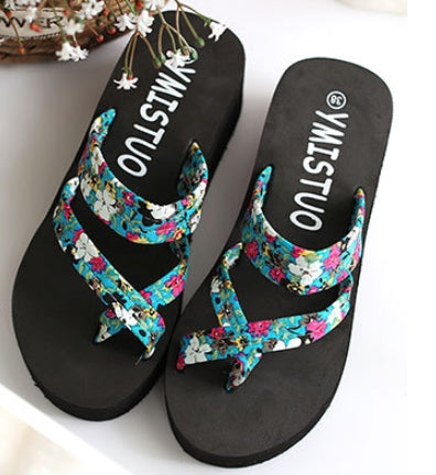 Women's Floral Bling Platform Slippers