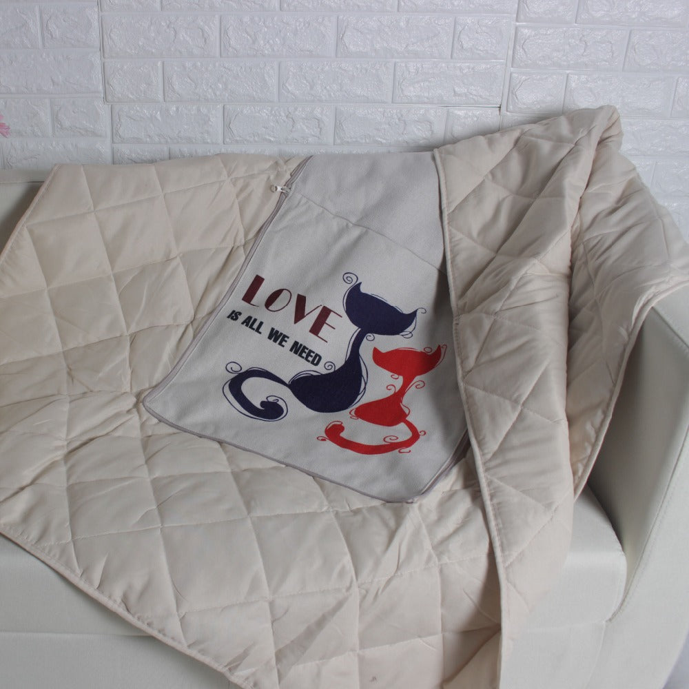 Fold Out Zip Up Sofa Blanket