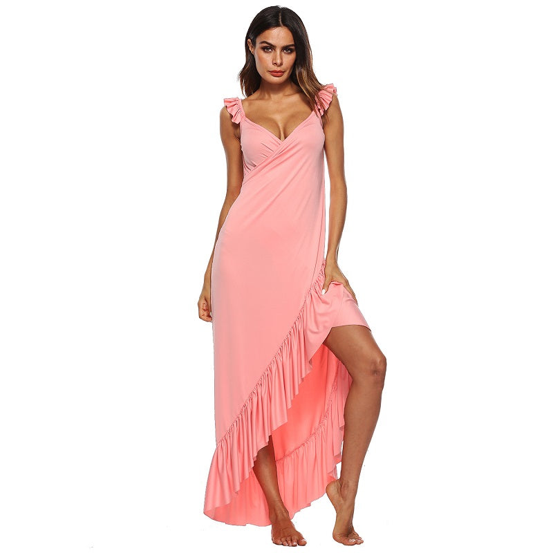 Ruffles Full Length Women's Swimsuit Cover Up