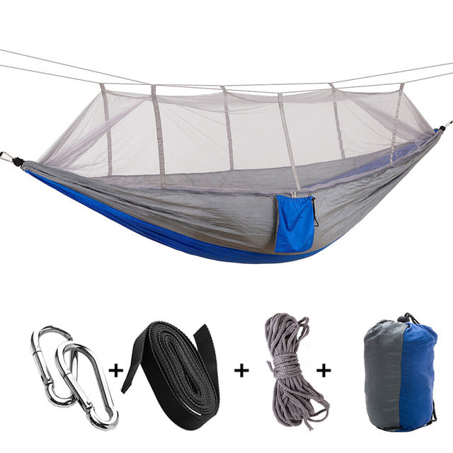 Hammock with Mosquito Netting Canopy for Camping, Two-Person