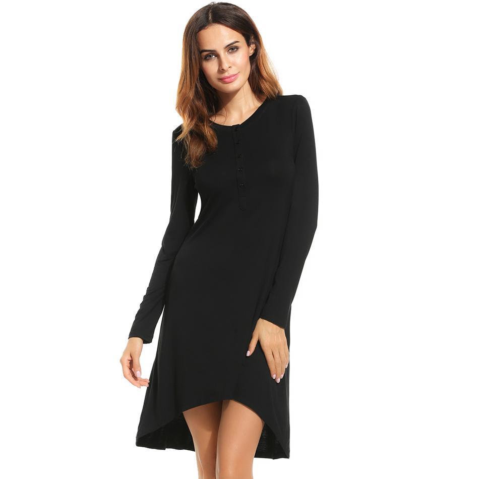 Women's Round Neck Sexy Nightdress