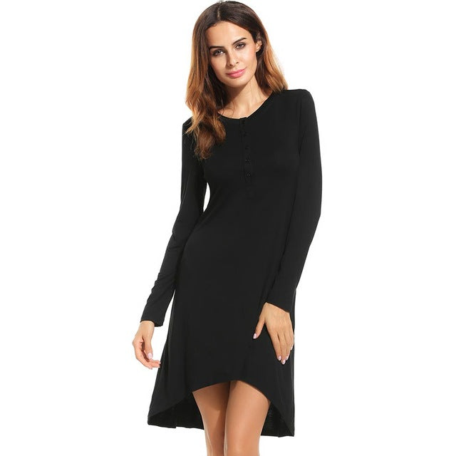 Women's Round Neck Sexy Nightdress