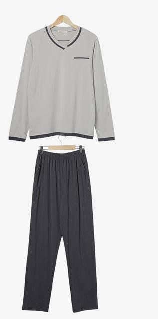 High-end brand Men's Pajamas Spring Long Sleeve v-neck Pyjamas