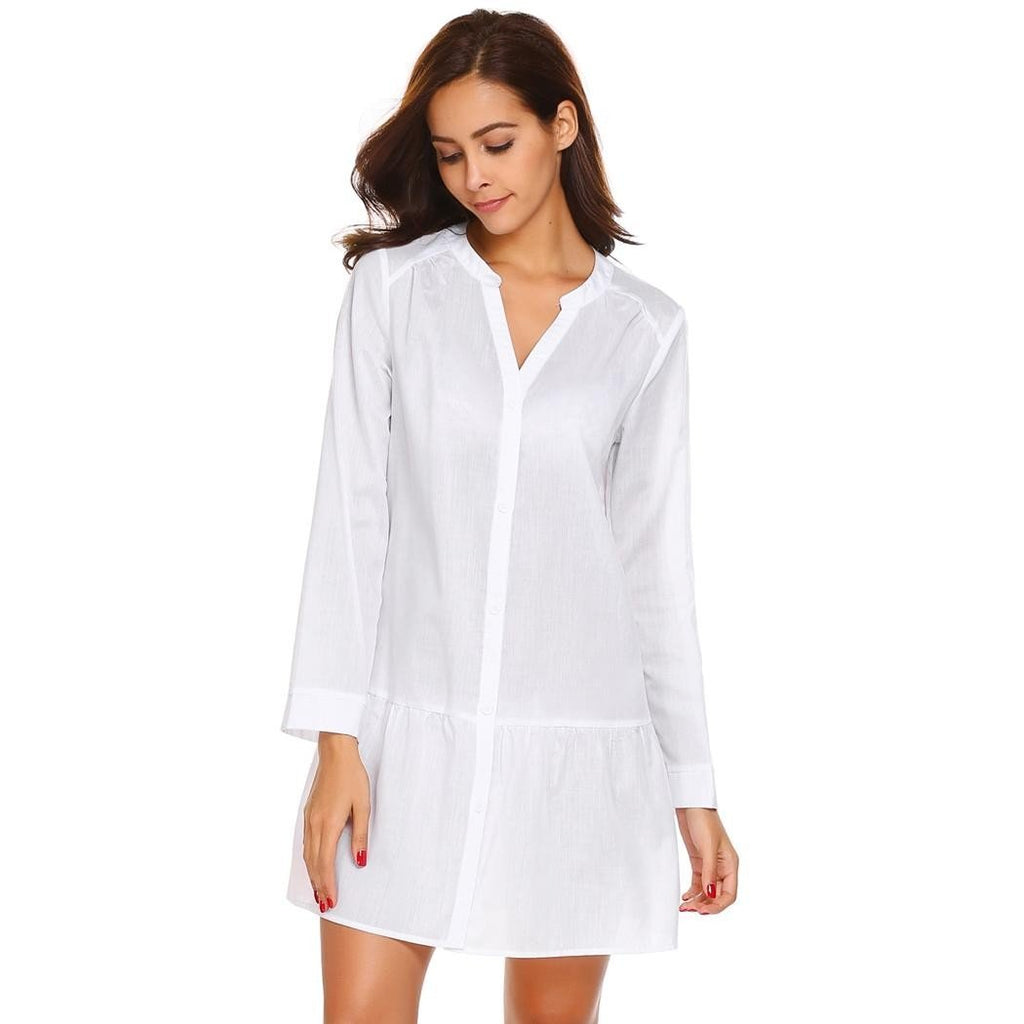 Women's V-Neck Lounging Night Dress