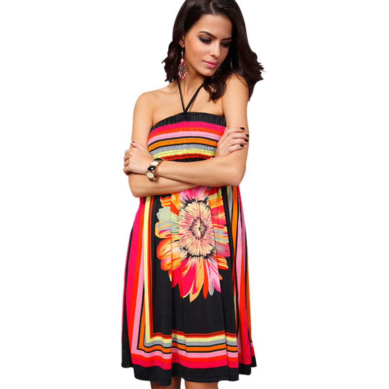 Women's Brazilian Beach Dress with Fitted Top