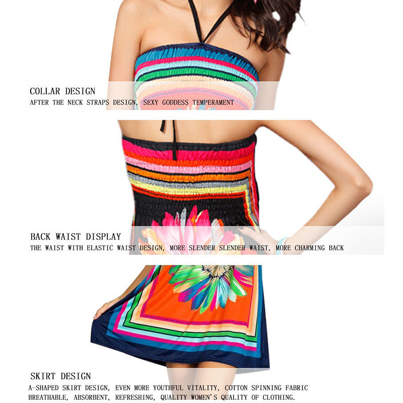 Women's Brazilian Beach Dress with Fitted Top