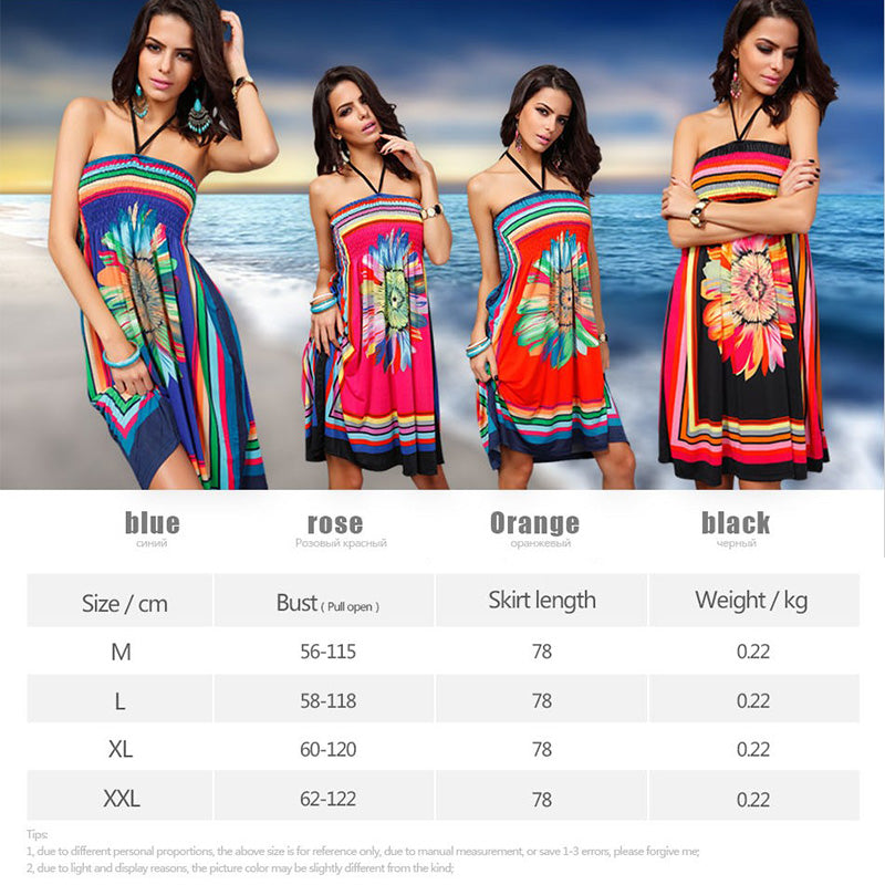 Women's Brazilian Beach Dress with Fitted Top