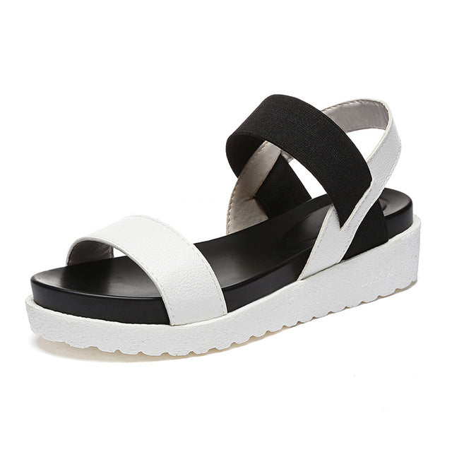 Women's Soft Sole Peep-toe Leather Sandals