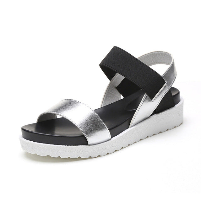 Women's Soft Sole Peep-toe Leather Sandals